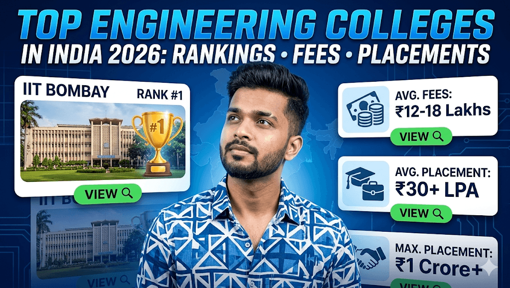 Top Engineering Colleges in India 2026 — Rankings, Fees & Placements