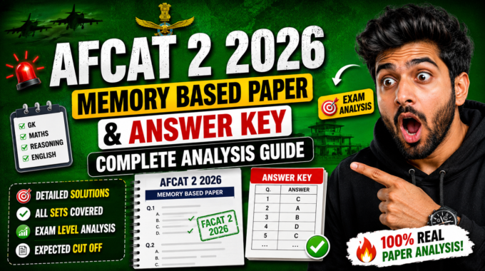 AFCAT 2 2026 Memory Based Paper & Answer Key Complete Analysis Guide