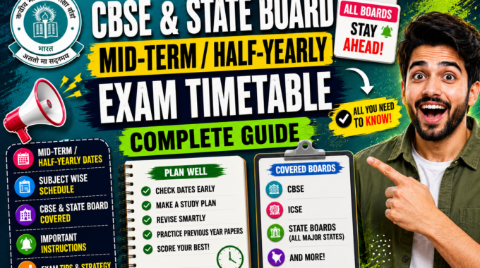 CBSE & State Board Mid-TermHalf-Yearly Exam Timetable 2026 Complete Guide