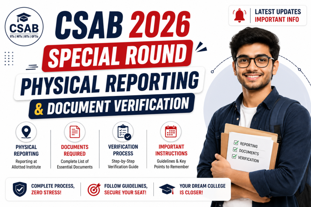 CSAB 2026 Special Round Physical Reporting & Document Verification