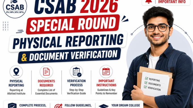 CSAB 2026 Special Round Physical Reporting & Document Verification