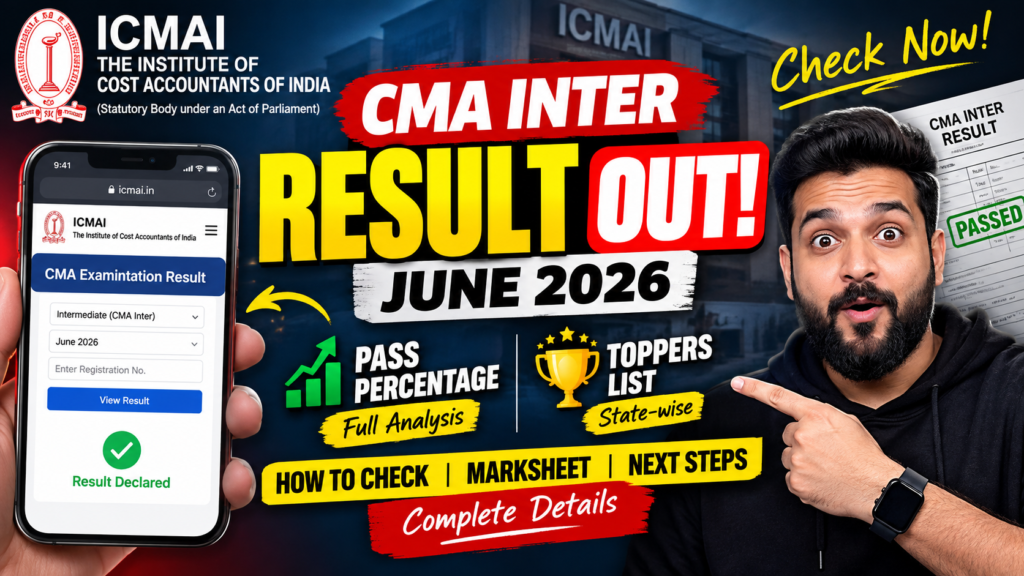 ICMAI CMA Inter Result June 2026