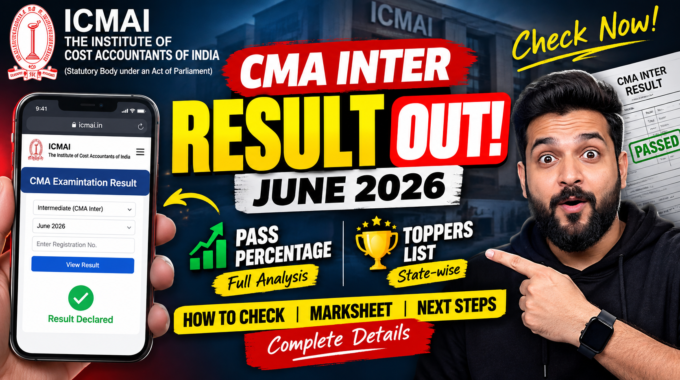 ICMAI CMA Inter Result June 2026