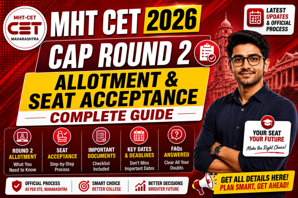MHT CET 2026 CAP Round 2 Allotment & Seat Acceptance Complete Guide