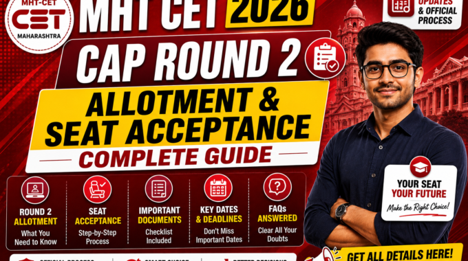 MHT CET 2026 CAP Round 2 Allotment & Seat Acceptance Complete Guide