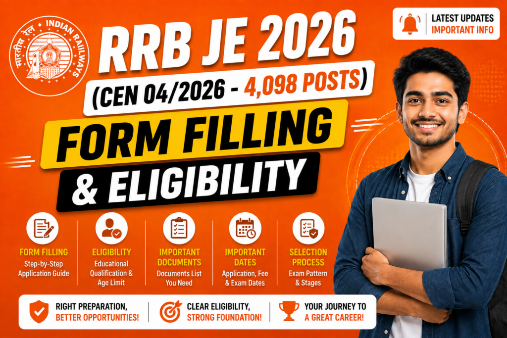 RRB JE 2026 (CEN 042026 - 4,098 Posts) Form Filling & Eligibility