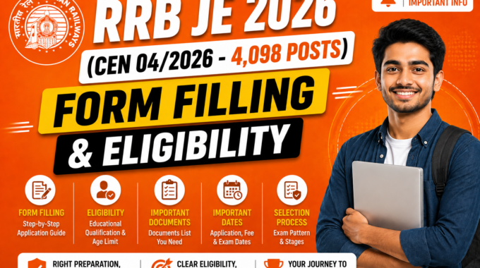 RRB JE 2026 (CEN 042026 - 4,098 Posts) Form Filling & Eligibility