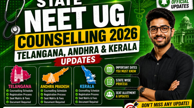 State NEET UG Counselling 2026 Telangana, Andhra & Kerala Updates