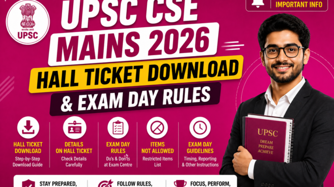 UPSC CSE Mains 2026 Hall Ticket Download & Exam Day Rules